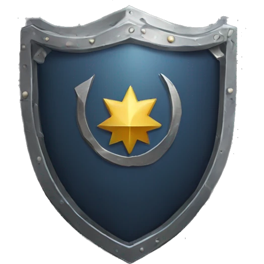 A shield with a Moon and ⚜️ emoji