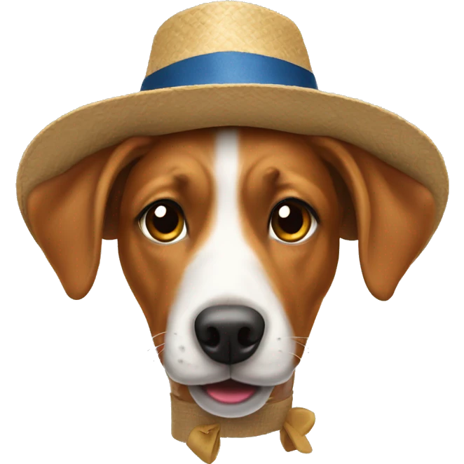 Dog waring a hat emoji