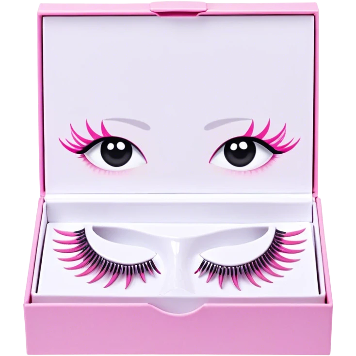 ioni false lash strips in a box packaging pink emoji