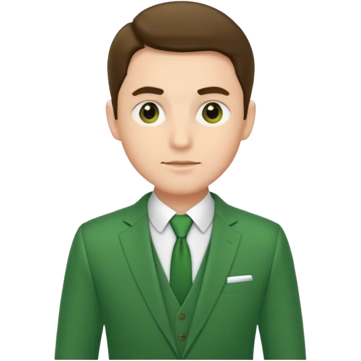 man wearing green suit  emoji