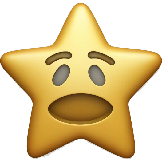 3D thick coin icon, star in center emoji