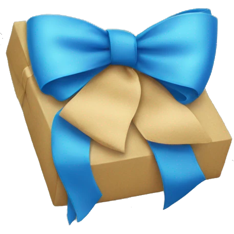 blue bow emoji