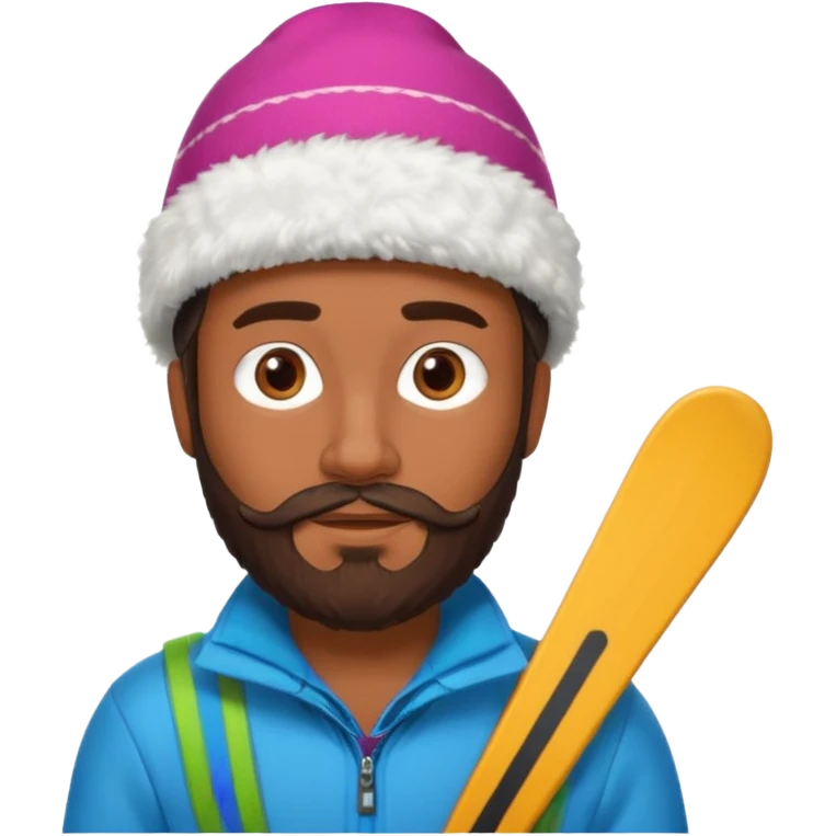 mexican guy with beard, ski hat, shirt emoji