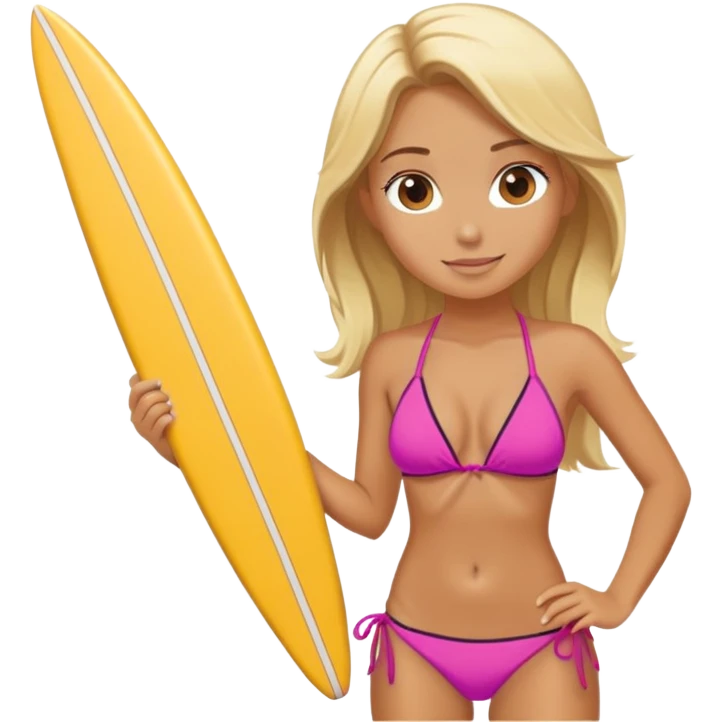 Surfer girl emoji