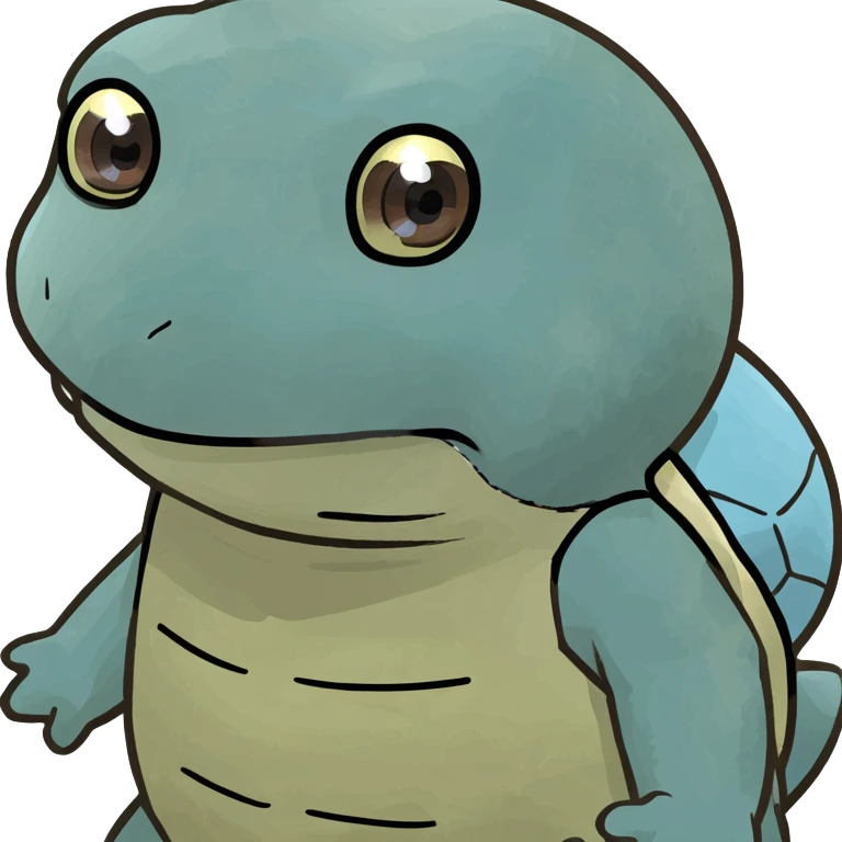 Cartoon Blue Squirtle  emoji