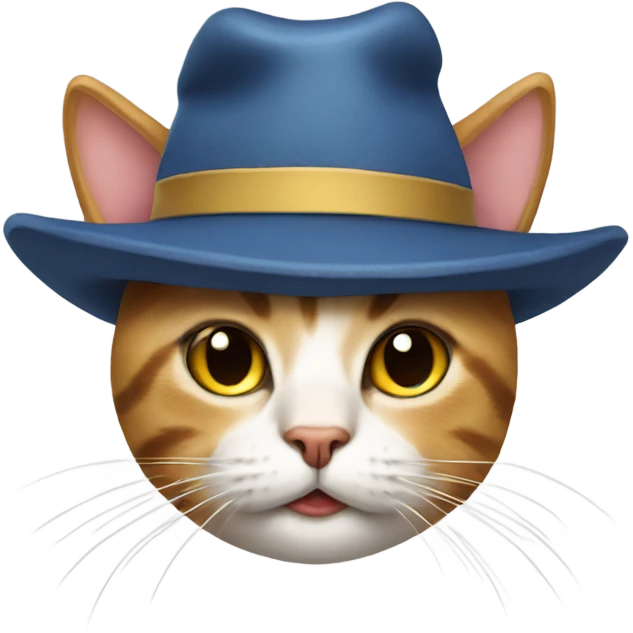 Cat wearing a hat emoji