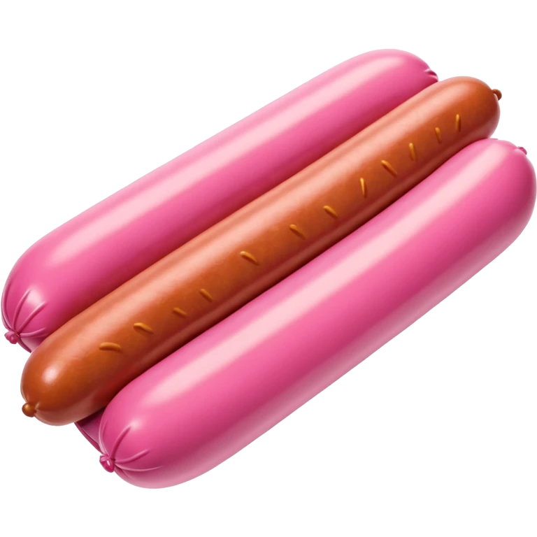   jeff koons style inflatable abstract SPAM MEAT  sausage art sculpture  emoji