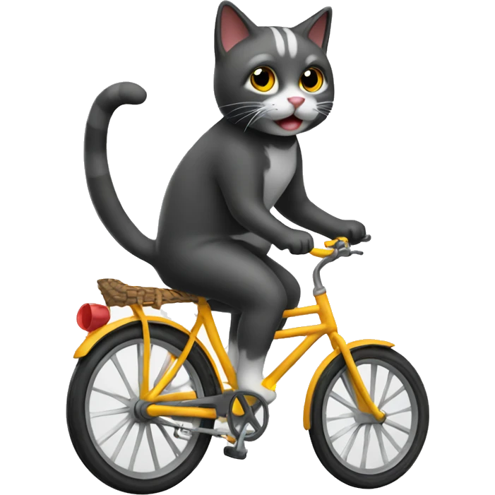 Cat riding bike emoji