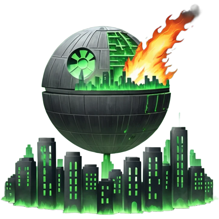 Death star firing at usa emoji