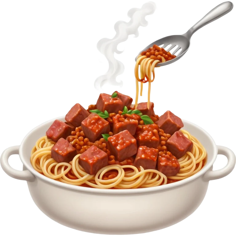 spaghetti with bolognese sauce and diced meat pieces emoji