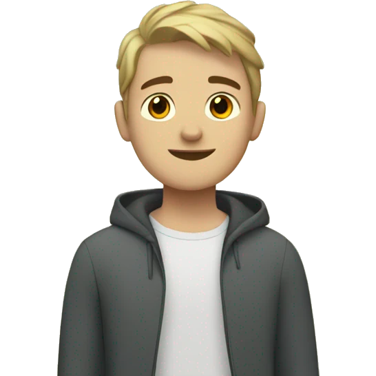 White teen man with plants around him emoji