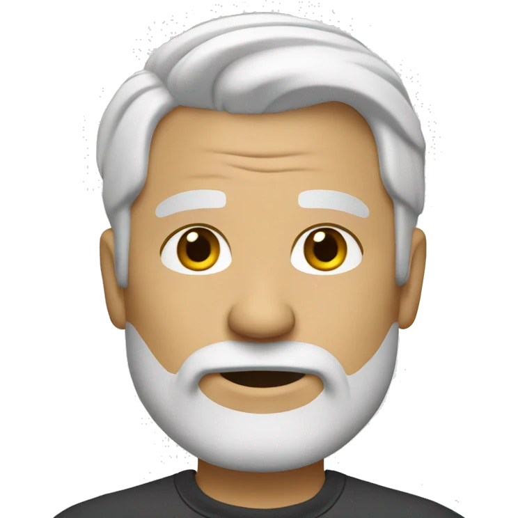 coach with white hair and goatee emoji