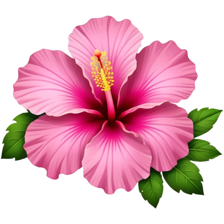 Pink hibiscus  emoji