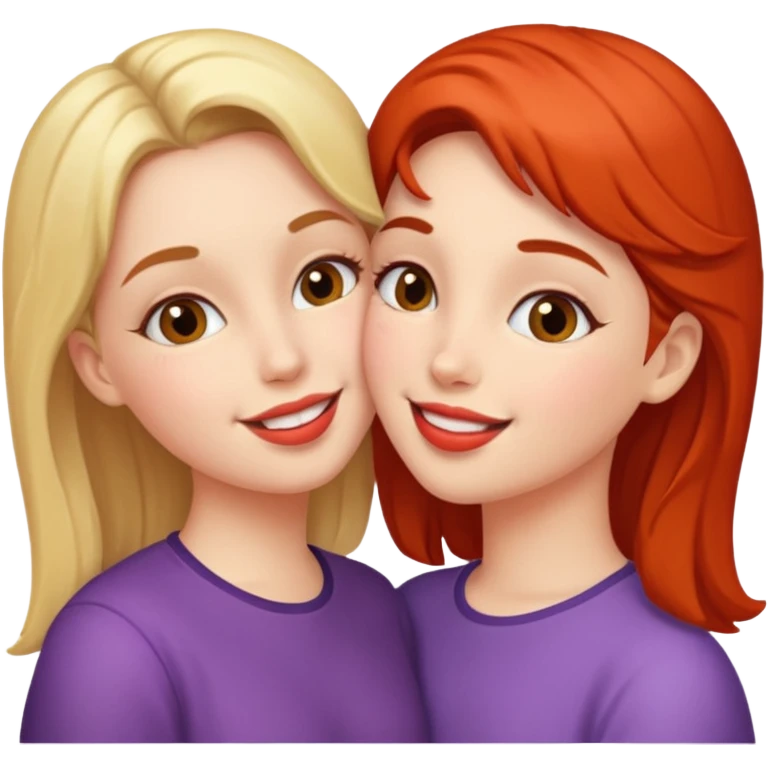 2 naked girls kissing emoji