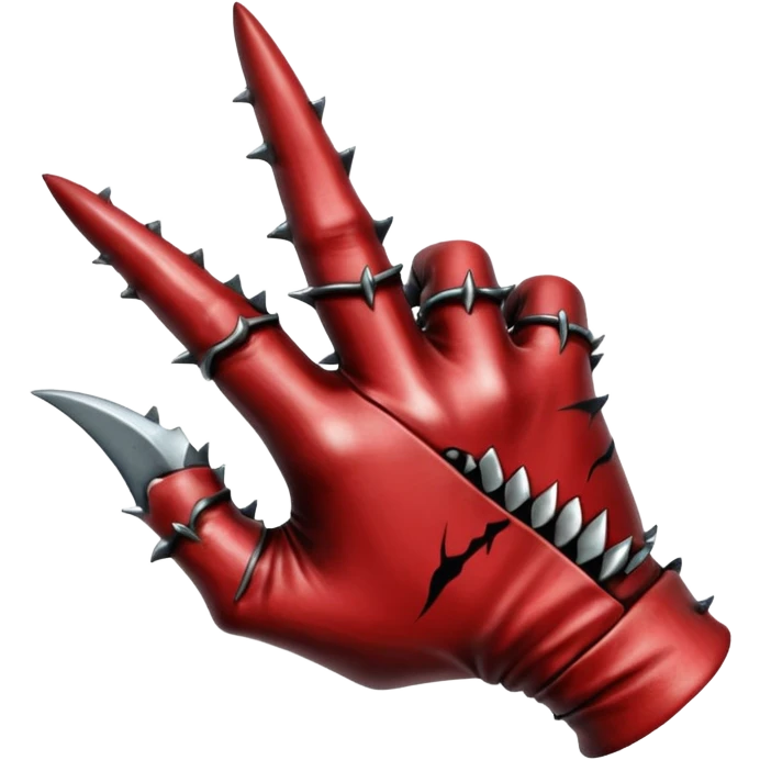 Freddy Krueger shark finger glove emoji