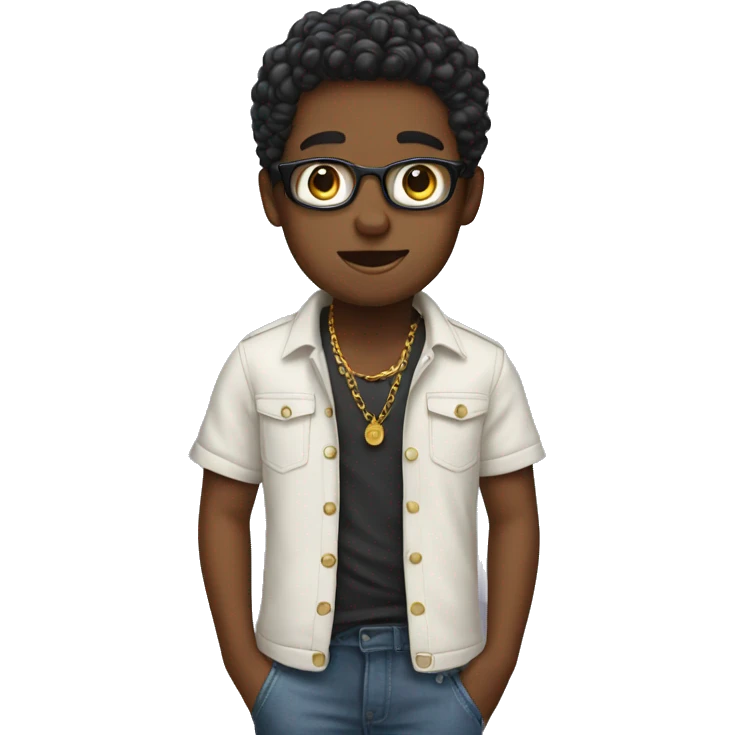Boy wearing expensive clothes  emoji