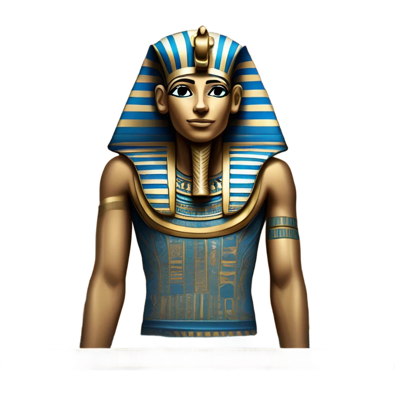 egypt sarcophagus gold blue white black , full body  emoji