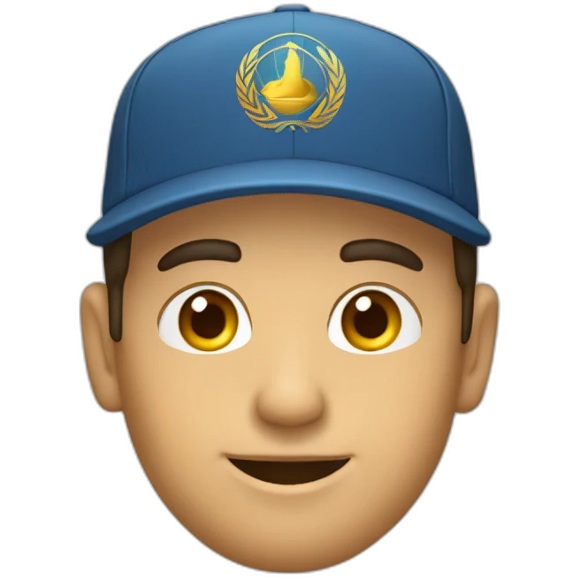 Un hombre con braba y gorra emoji