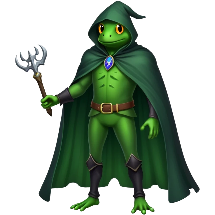 The frog-like headless horseman emoji