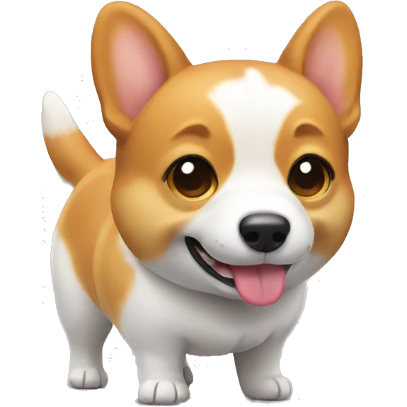 corgi with a butt emoji