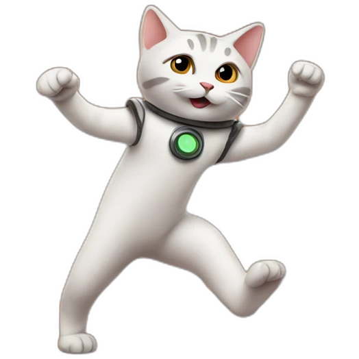 A cat dancing on mars emoji