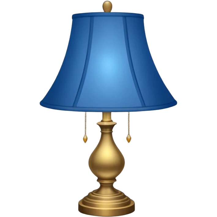 lamp with blue lampshade emoji