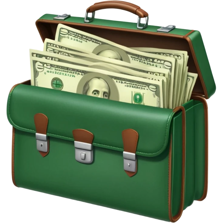 деньги торчащие из портфеля emoji