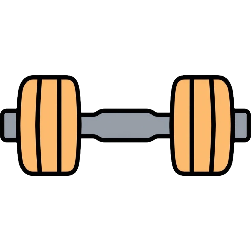 beige dumbbell for exercise emoji