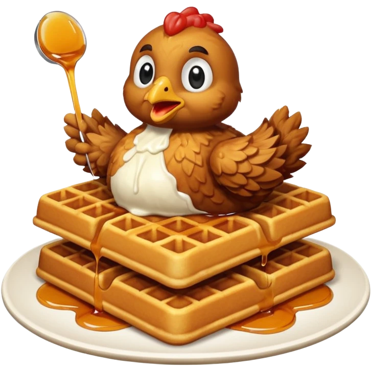 Chicken & waffles emoji