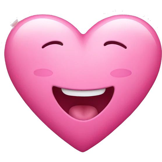 Pink heart happy emoji