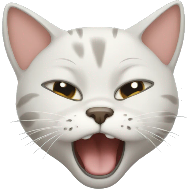Cat crying badly with tears in eyes but happy  emoji