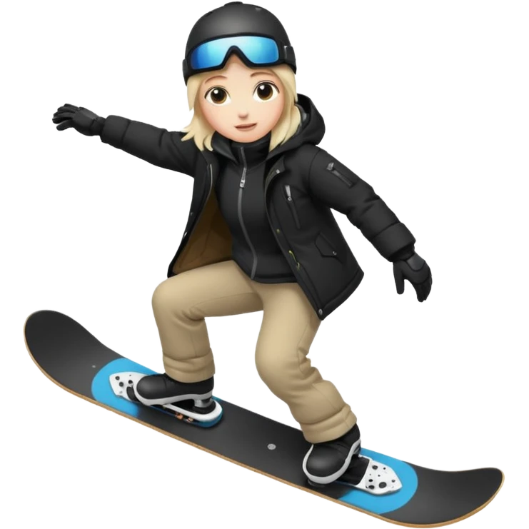 snow board, negative character emoji