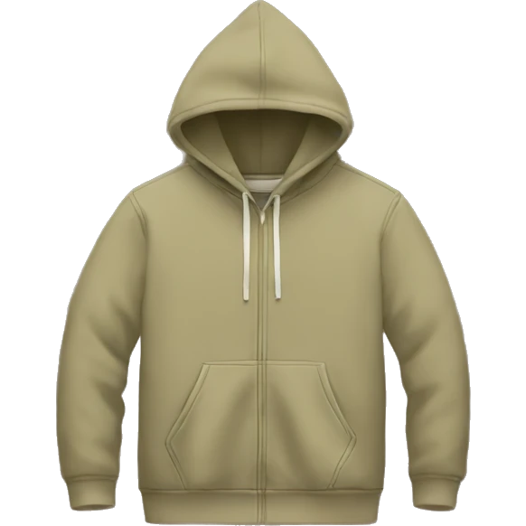 khaki color hoodie no person emoji
