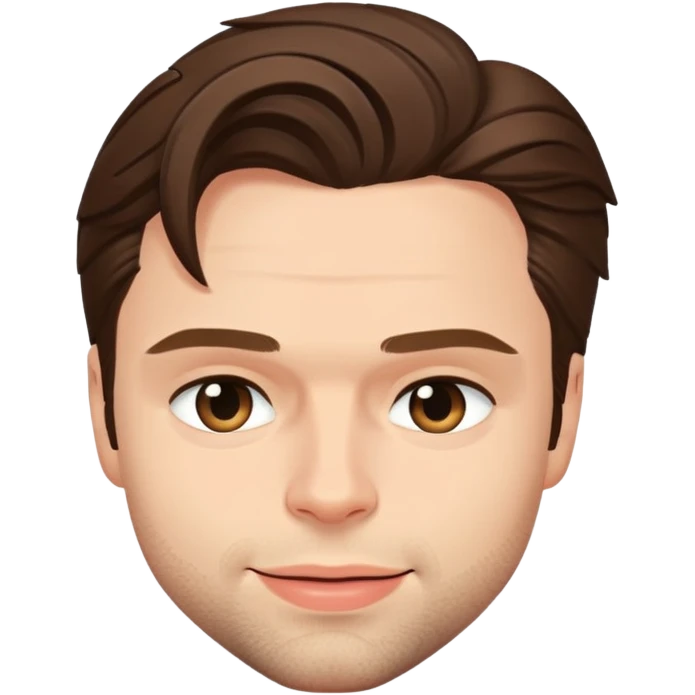 face of Sebastian Stan, winking emoji