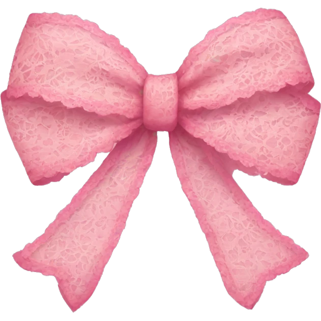 pink lace bow emoji