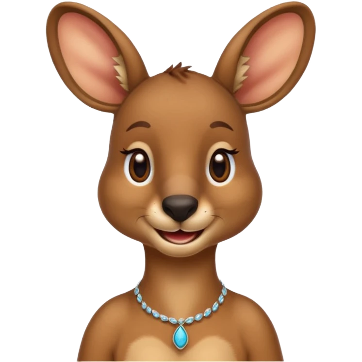 kangaroo with earrings emoji