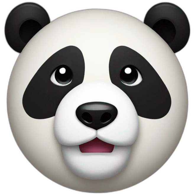 Pixelated panda emoji