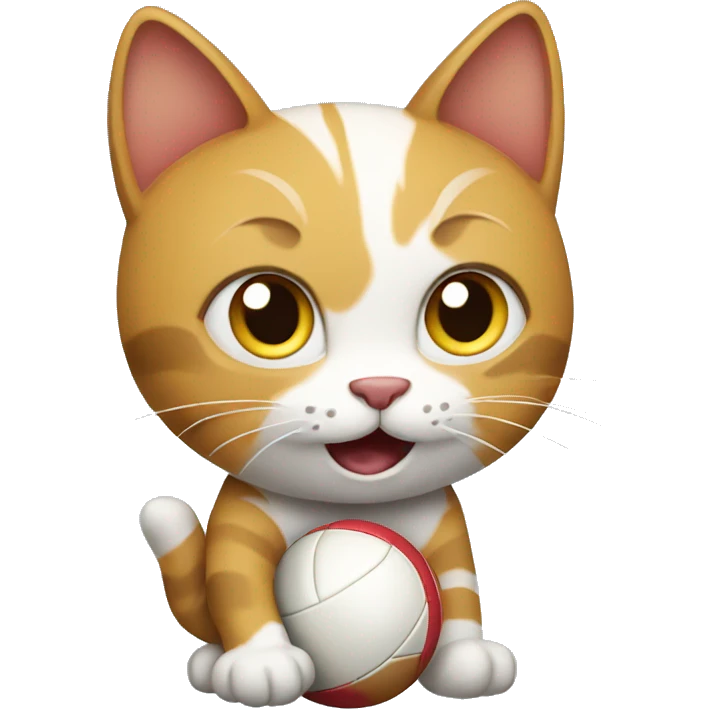 Cat playing volleyball emoji