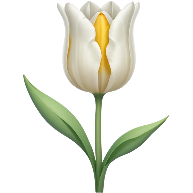 White tuilp emoji emoji