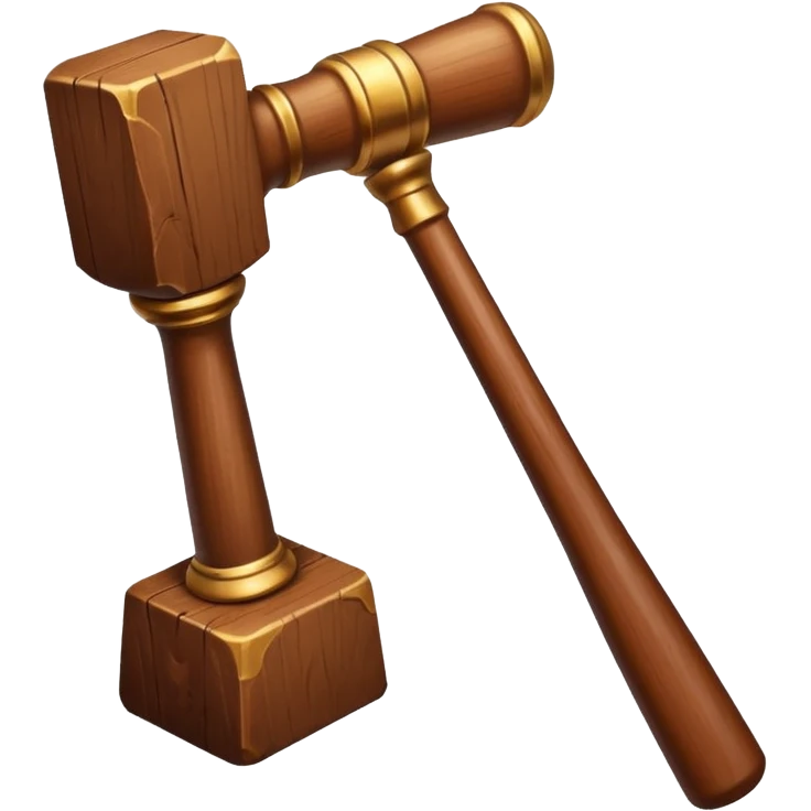 Auction hammer with bid emoji