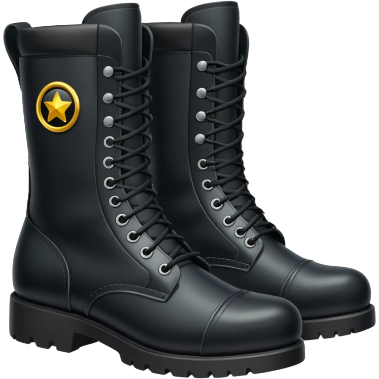 generate me black military boots emoji