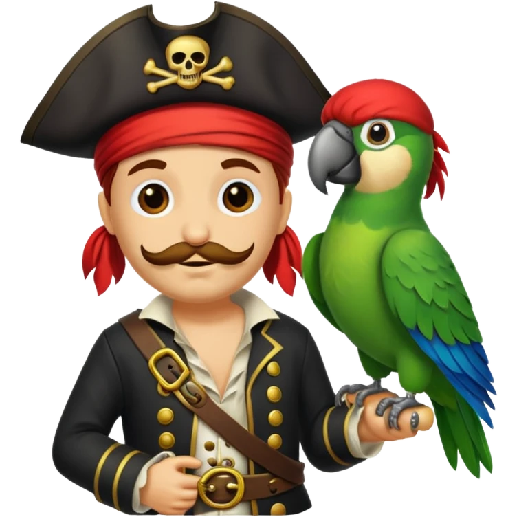 pirate and parrot emoji