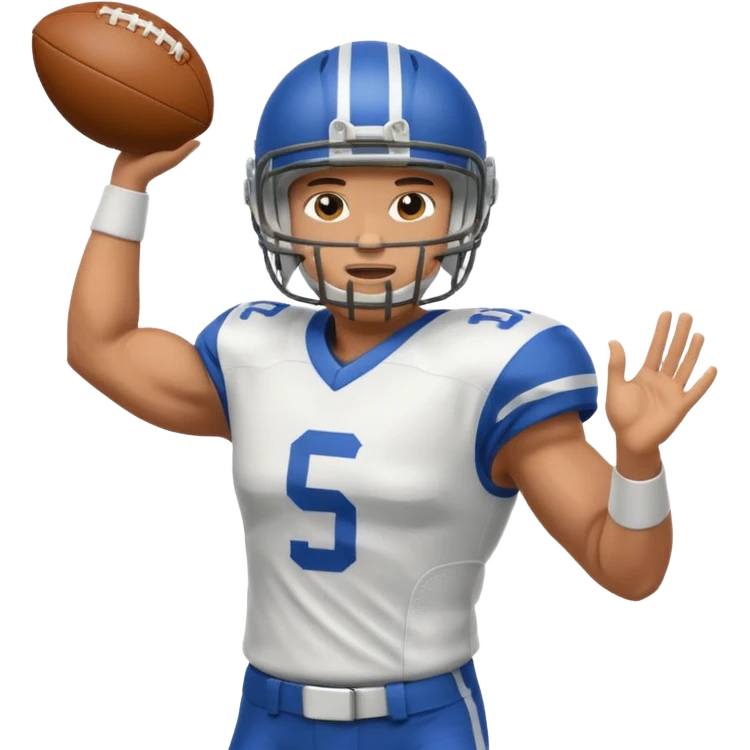 A football player throwing a football emoji