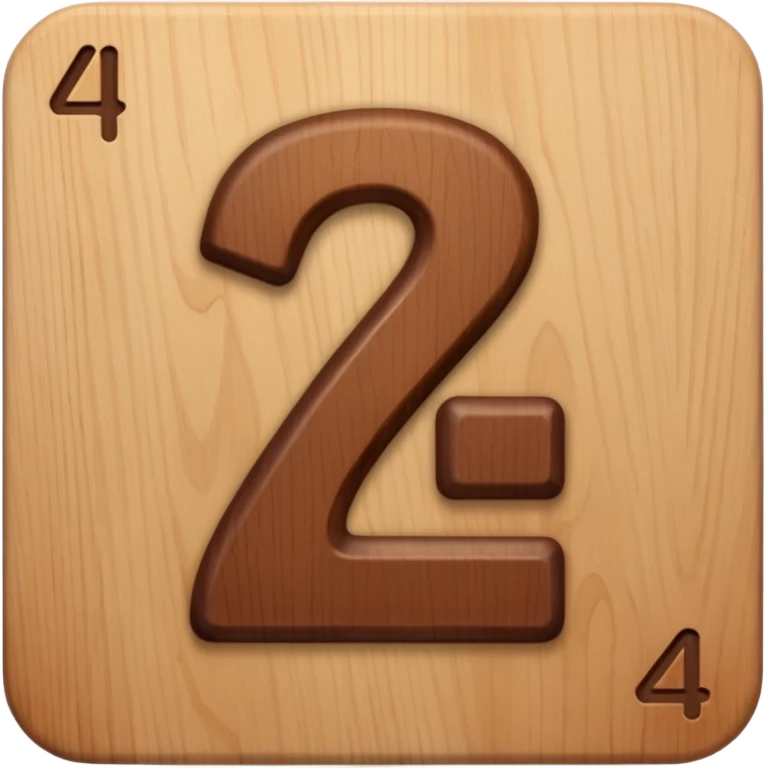 Wooden number "4" emoji