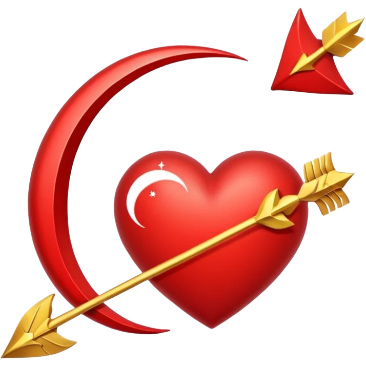 1.	Heart + Moon + Arrow 	•	A red heart, crescent moon, and an arrow or comet streak flying across. 	•	Symbolizes “taking all the hearts” and “shooting the moon.” emoji