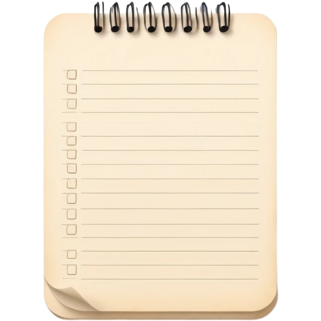 Pale beige to do list emoji