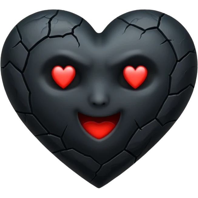 evil black heart emoji