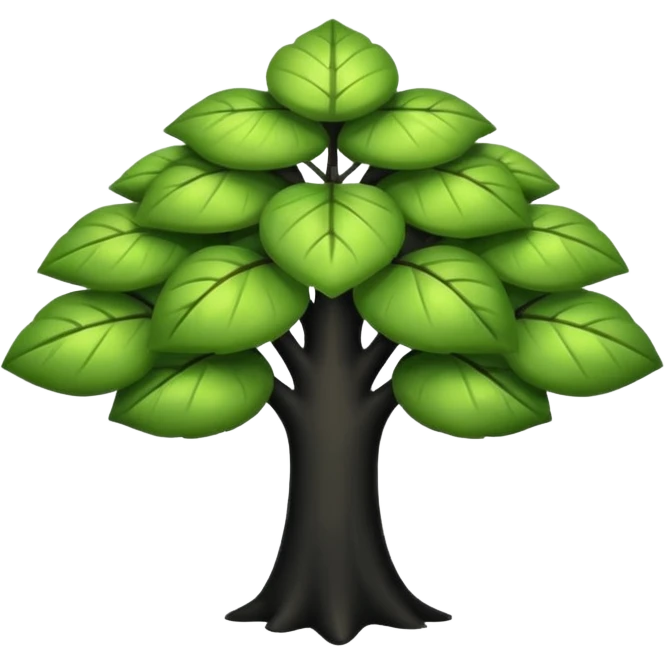 Crea un trébol de 5 hojas en negro emoji