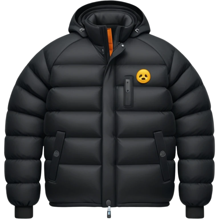 a black goretex puffer jacket emoji