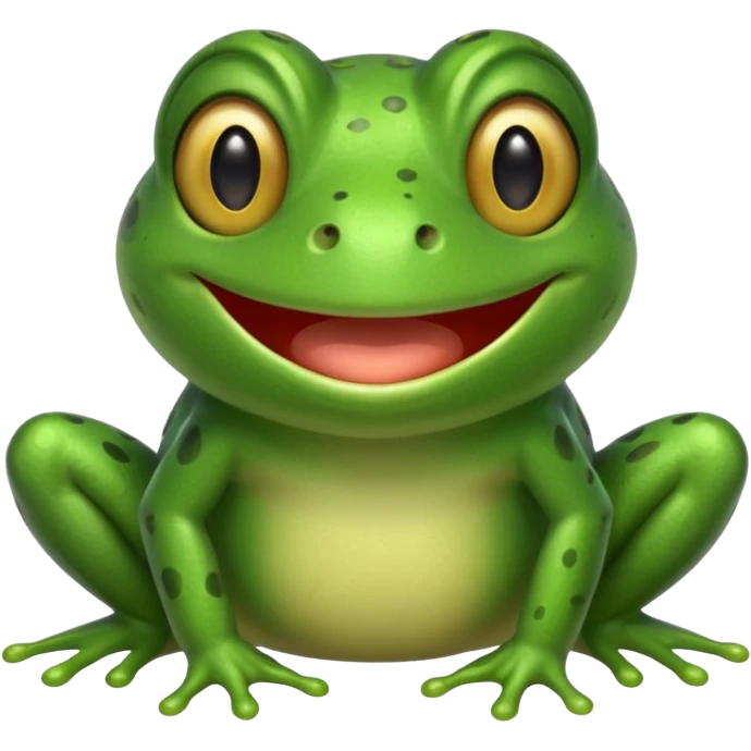  قورباغه ای که‌ میخنده و ذوق داره emoji